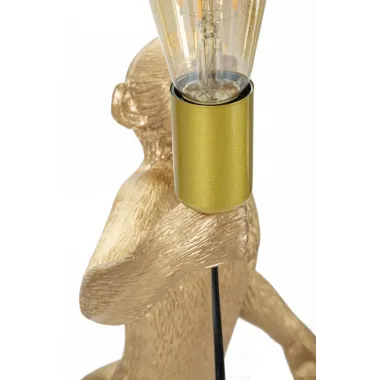LAMPA STOŁOWA MONKEY ZŁOTA 26X34X55 cm